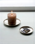 Round Silver Plated Brass Dish