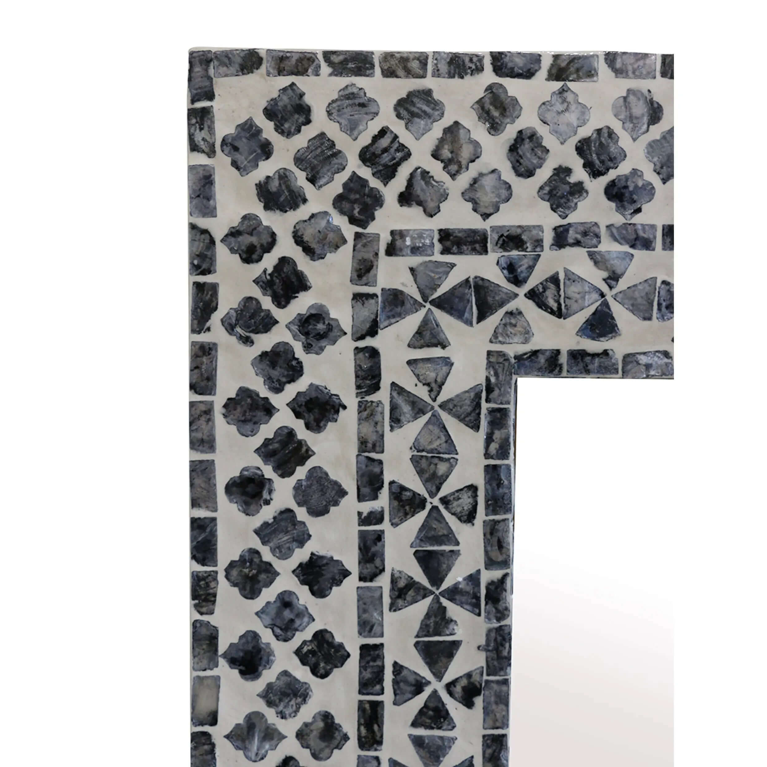 Algiers Black & Ivory Inlay Mirror CC Interiors