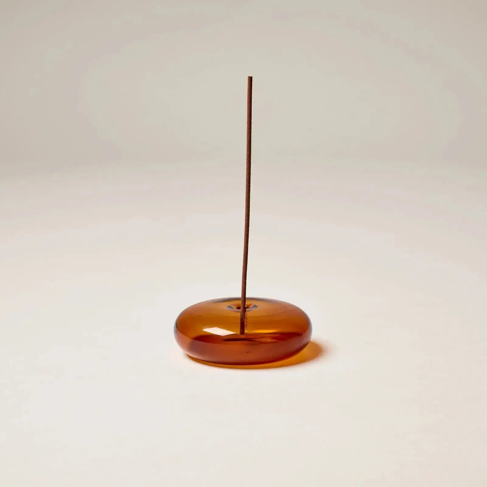 Amber Glass Vessel Incense Holder Gentle Habits