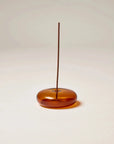 Amber Glass Vessel Incense Holder Gentle Habits