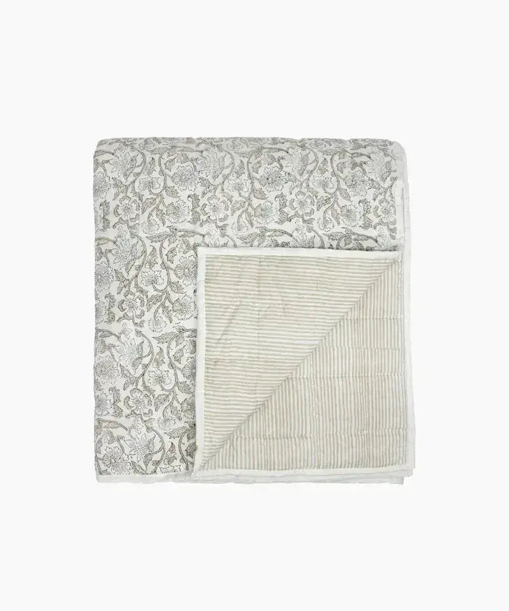 Athena Handblock Natural Bedding Marmaduke Shoppe