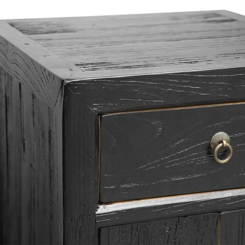 Aurelia Black Bedside Table Hawthorne Group