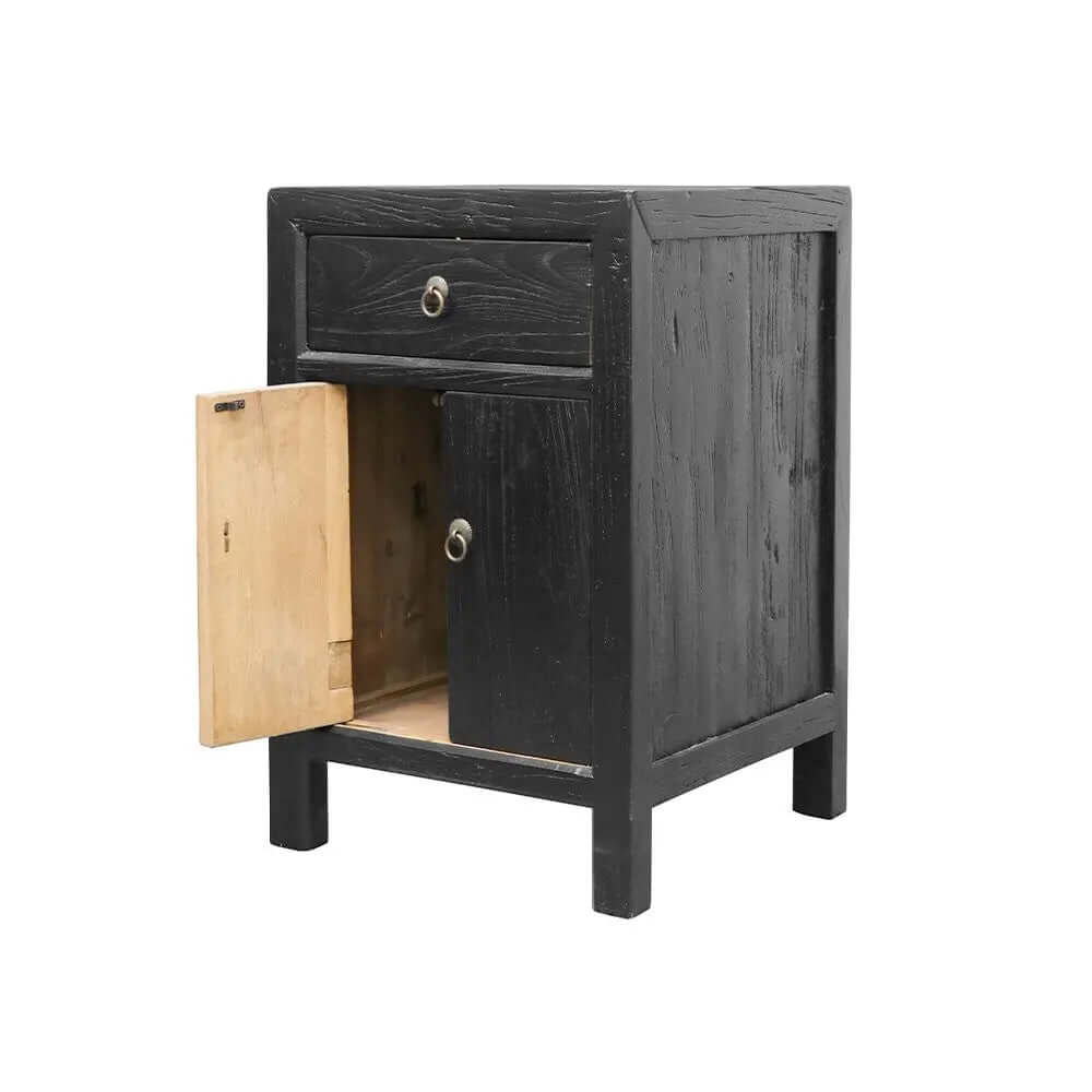 Aurelia Black Bedside Table Hawthorne Group