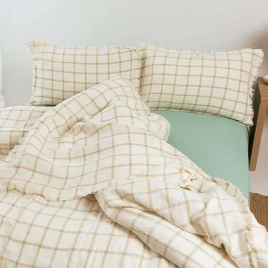 Azure Cascade Linen Duvet Set Ira Ira