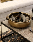 Basque Bowl with Handles in Antique Brass Finish CC Interiors