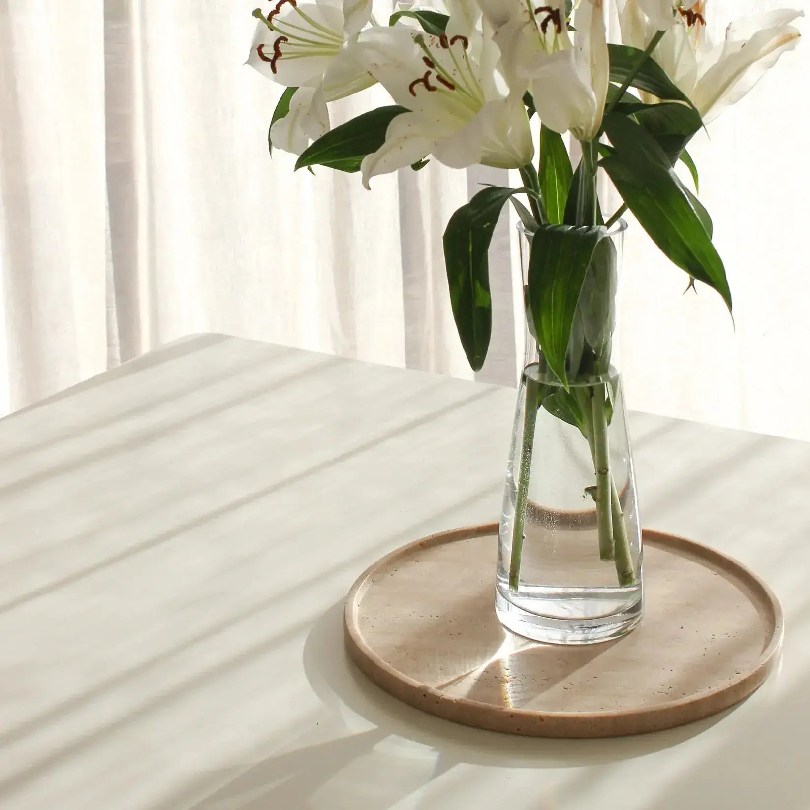Beige Travertine Riviera Marble Tray Otis Homewares