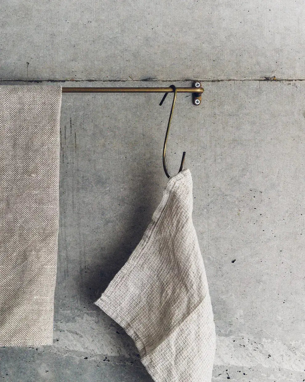 Brass J Hook Fog Linen