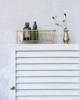 Brass Wire Slender Basket Fog Linen