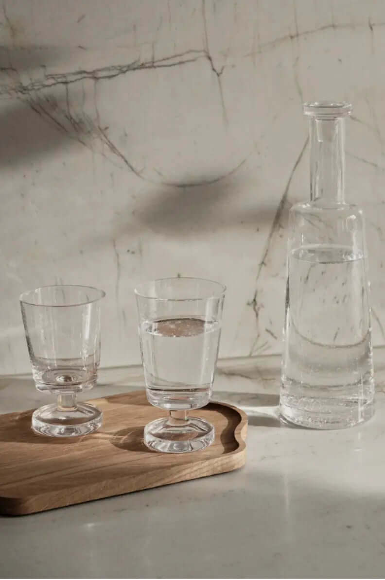 Broste Copenhagen Bubble Graphic White Wine Glass May Time