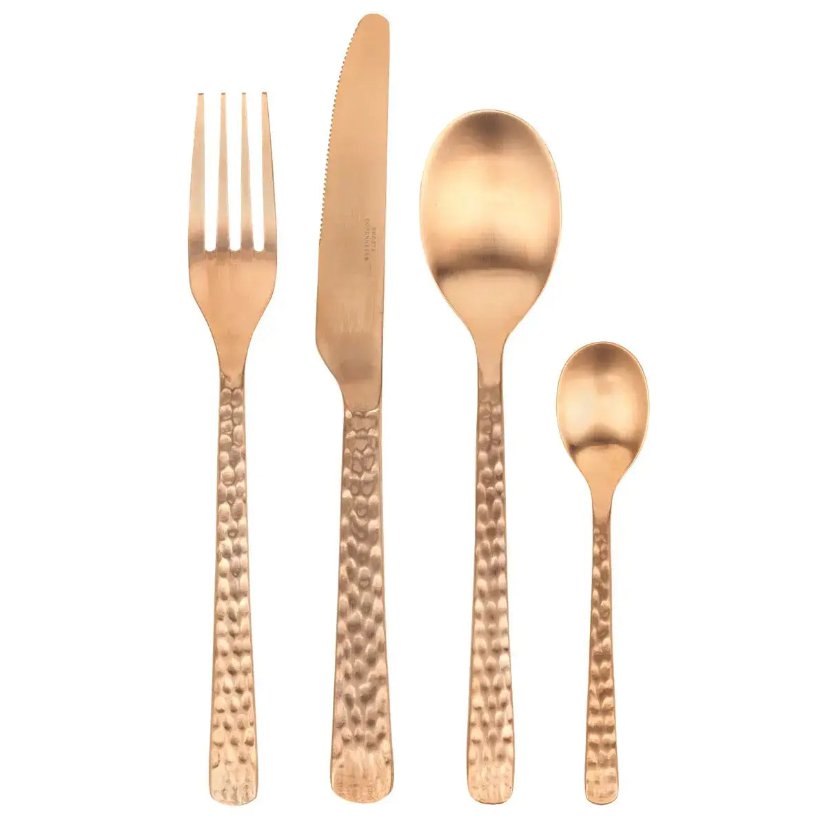 Broste Copenhagen Copper Cutlery Hune Hammered Set May Time