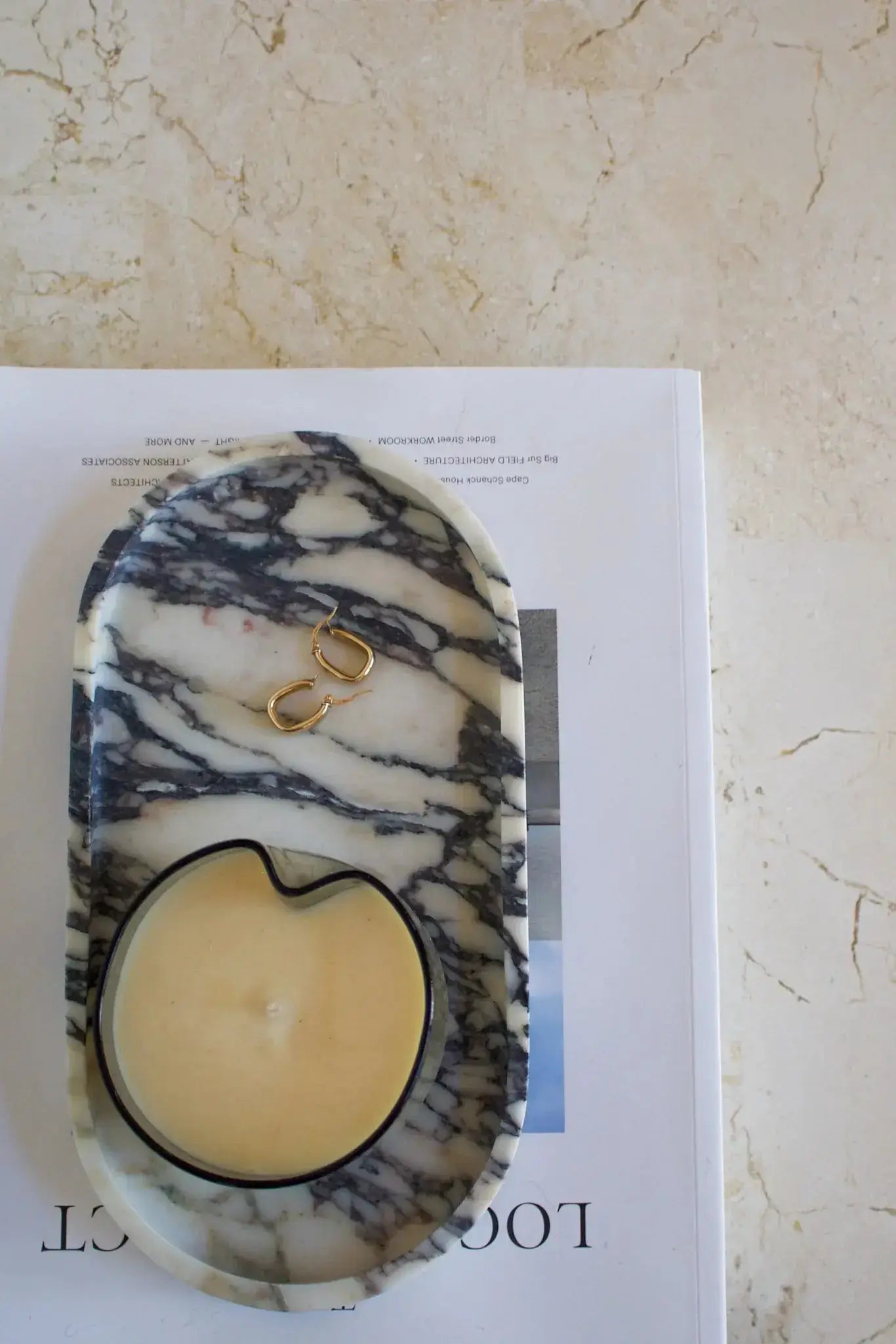 Calacatta Violet Outline Tray Otis Homewares