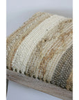 Calypso Foot Stool in Woven Jute & Cotton CC Interiors
