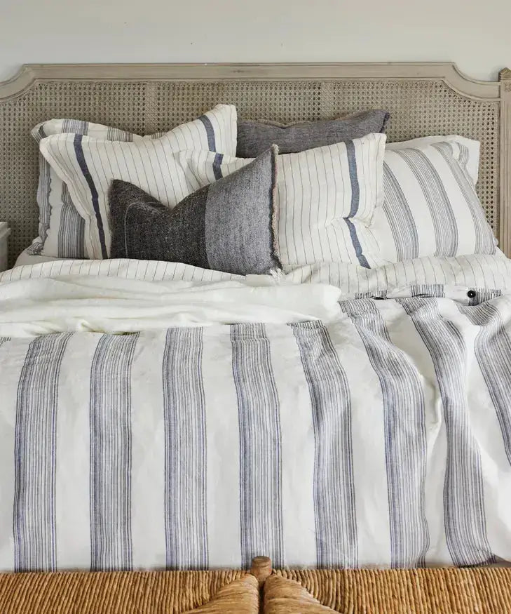 Capri Stripe Linen Duvet French Country Collections