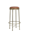 Chandri Brass Finish & Leather Barstool Hawthorne Group
