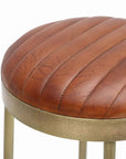 Chandri Brass Finish & Leather Barstool Hawthorne Group