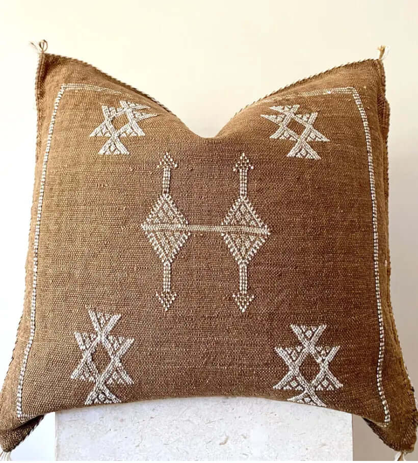 Chocolate Cactus Silk Cushion Aztec House