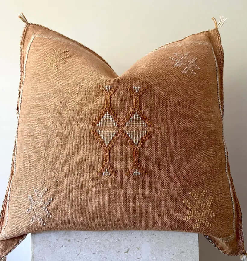Clay Gold Cactus Silk Cushion Aztec House