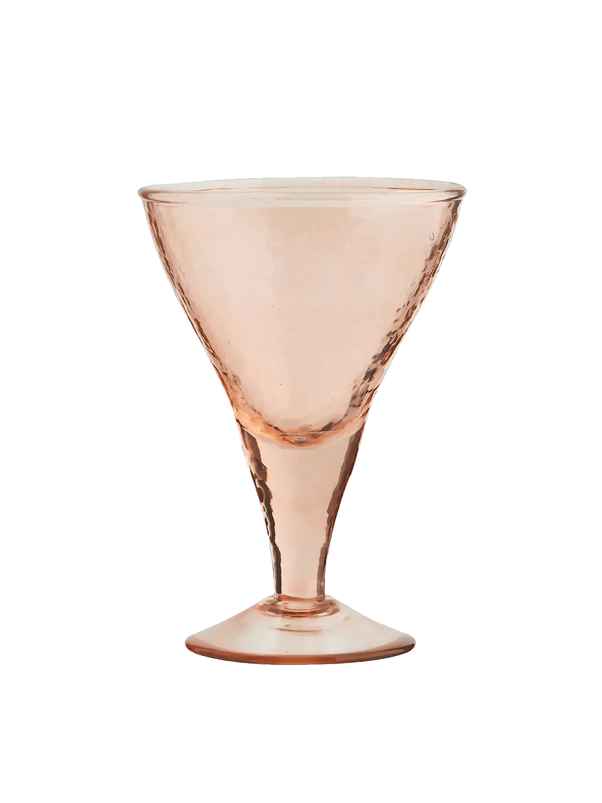 Coral Hammered Cocktail Glass Wooden Horse