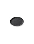 Black Iron Metal Tray- 15cm, handcrafted metal tray with a black matte finish, perfect for desk organization.