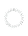 Metal Olive Wreath - White