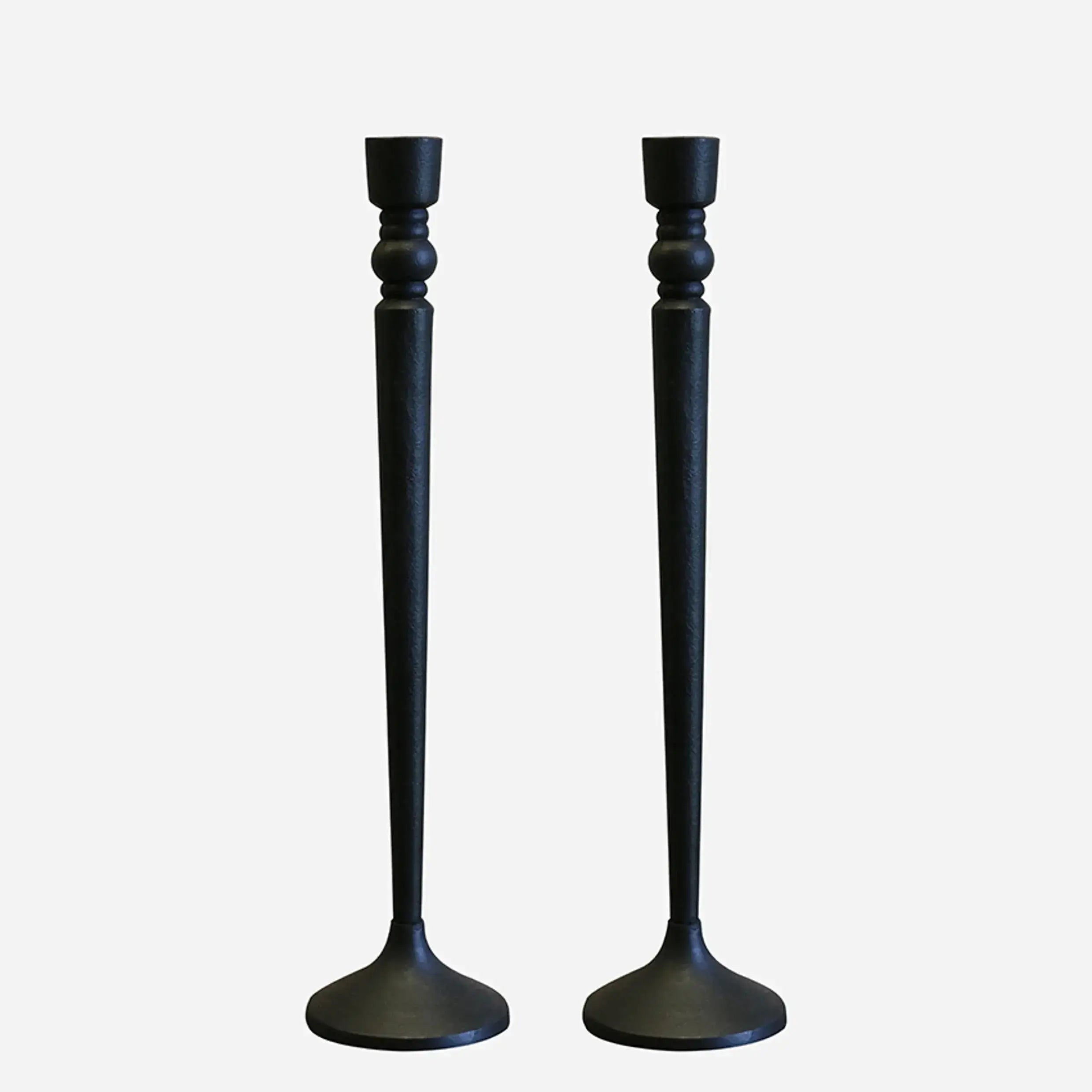 Forged Style Matt Black Candlestick CC Interiors