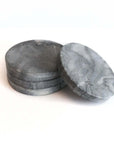 Grey Marble Round Coasters Hawthorne Group
