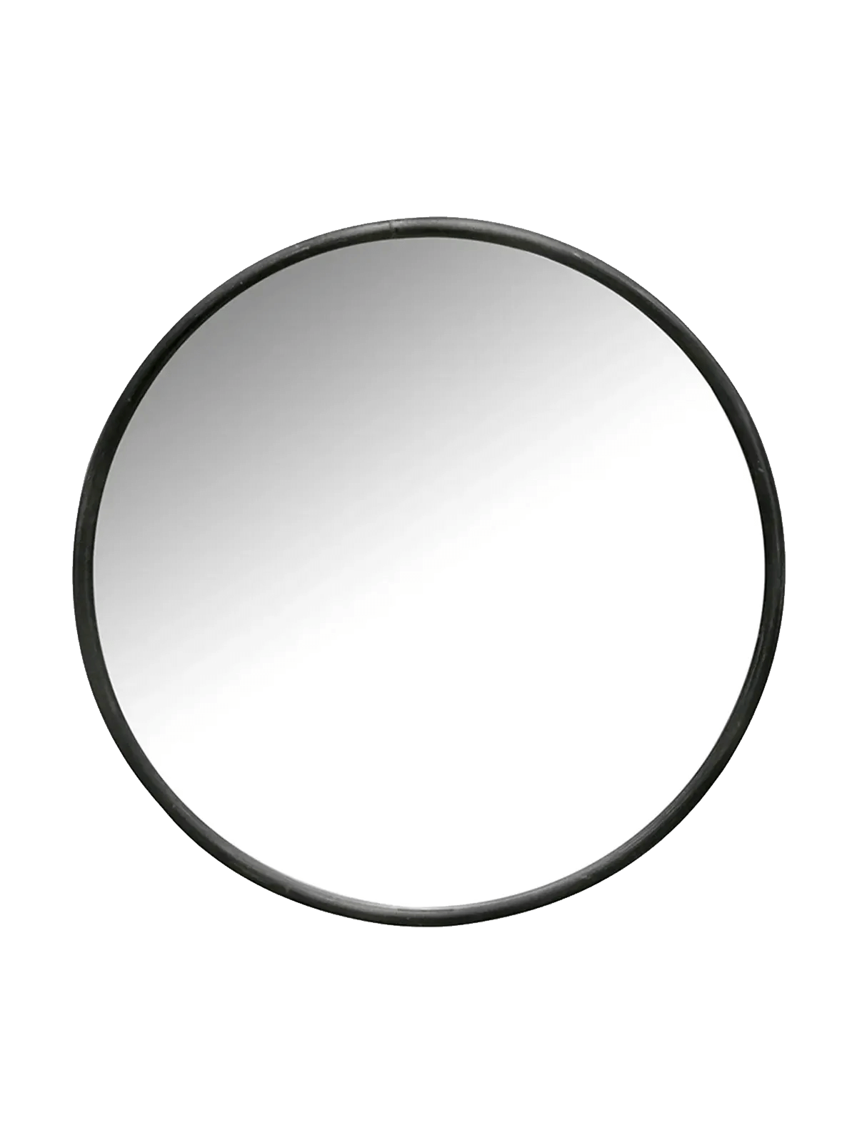 Gunmetal Iron Framed Round Mirror CC Interiors