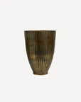 Hammered Stripe Brass Pot Marmaduke Shoppe