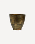 Hammered Stripe Brass Pot Marmaduke Shoppe