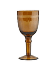 Hammered Wine Glass with Stripes Wooden Horse