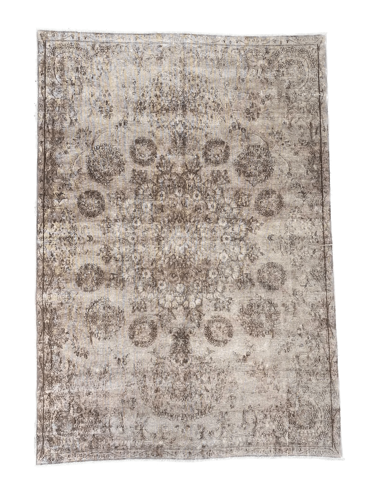 Hand Knotted Vintage Persian Kirman Rug 306x213cm Kuzu Rugs