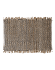 Herringbone Black/Natural Jute Kilim Rug CC Interiors