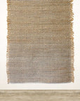 Herringbone Black/Natural Jute Kilim Rug CC Interiors