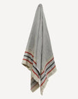 Herringbone Stripe Linen Throw French Country Collections