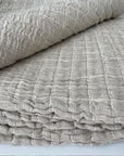 Natural Linen Textural Bed Cover
