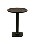 Occasional Pedestal Table in Antique Black Finish CC Interiors