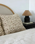 Lilibeth Handblock Olive Velvet Bedding Marmaduke Shoppe