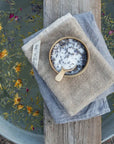 Linen Pile Bath Mitten: Natural Fog Linen