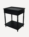 Alba Black Bedside Table French Country Collections