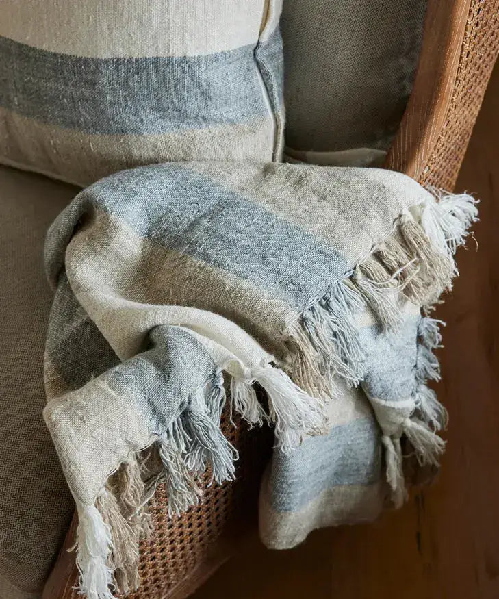 Marine Stripe Throw French Country Collections