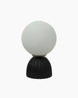 Orion Ribbed Orb Black Lamp French Country Collections