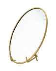 Oval Brass Framed Mirror Fog Linen