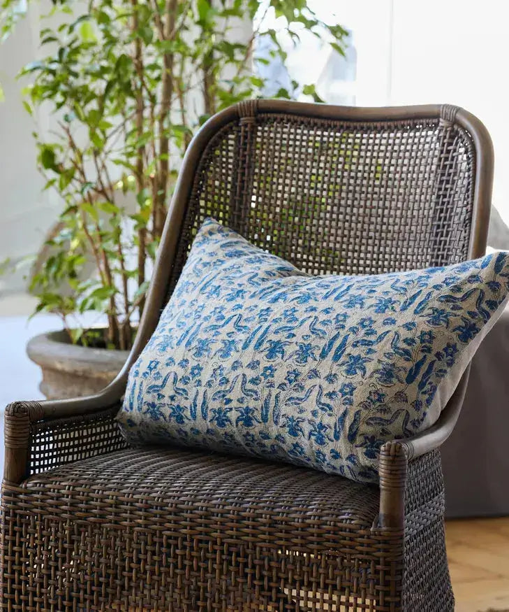 Petro Floral Azure Cushion Cover French Country Collections