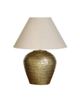 Ravello Etched Lamp Base in Antique Brass Finish CC Interiors