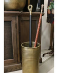 Ravello Etched Umbrella Stand in Antique Brass CC Interiors