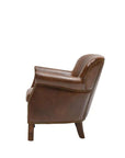 Rhodes Brown Leather Armchair Hawthorne Group