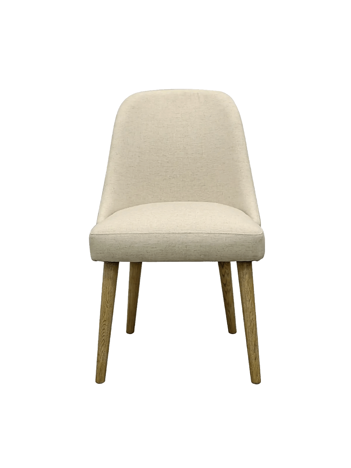 Genoa Natural Linen Dining Chair Hawthorne Group