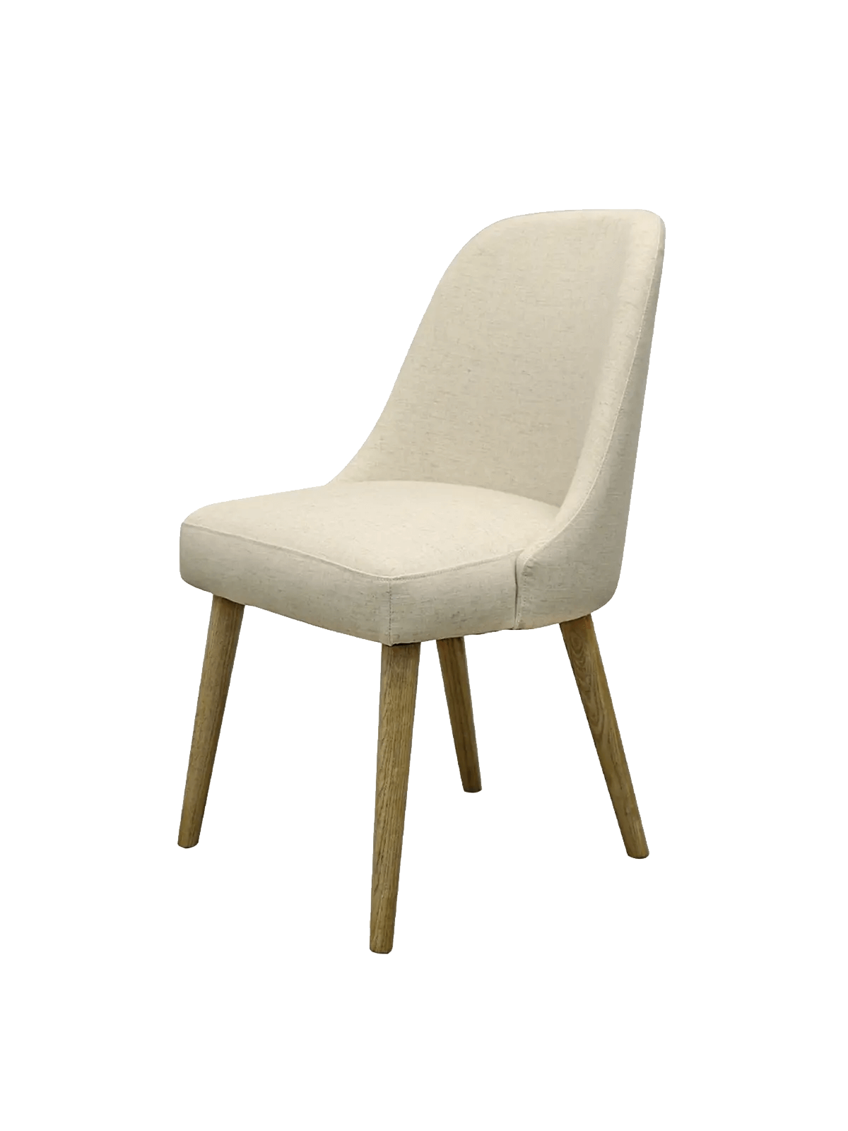 Genoa Natural Linen Dining Chair Hawthorne Group