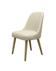 Genoa Natural Linen Dining Chair Hawthorne Group