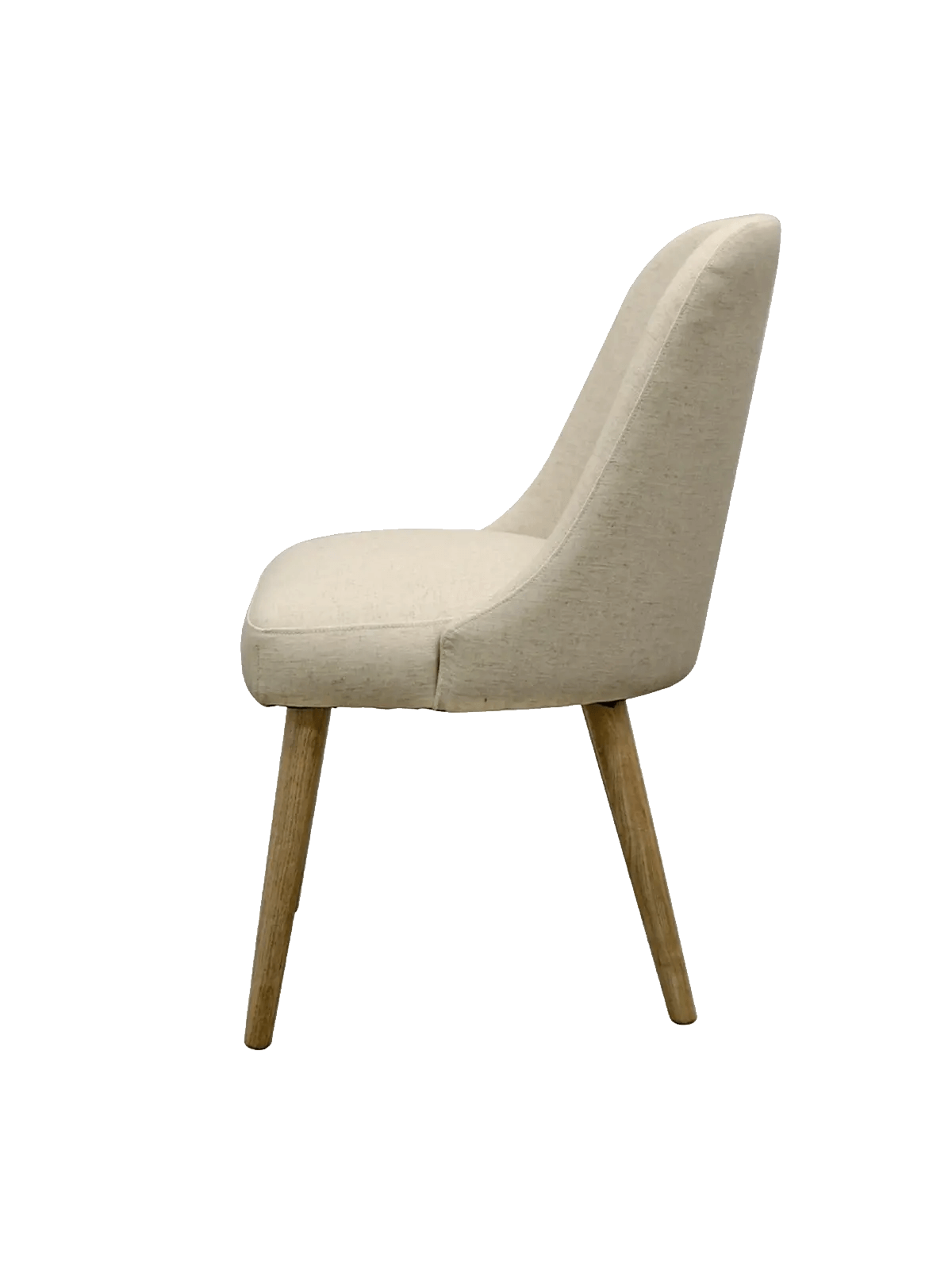 Genoa Natural Linen Dining Chair Hawthorne Group